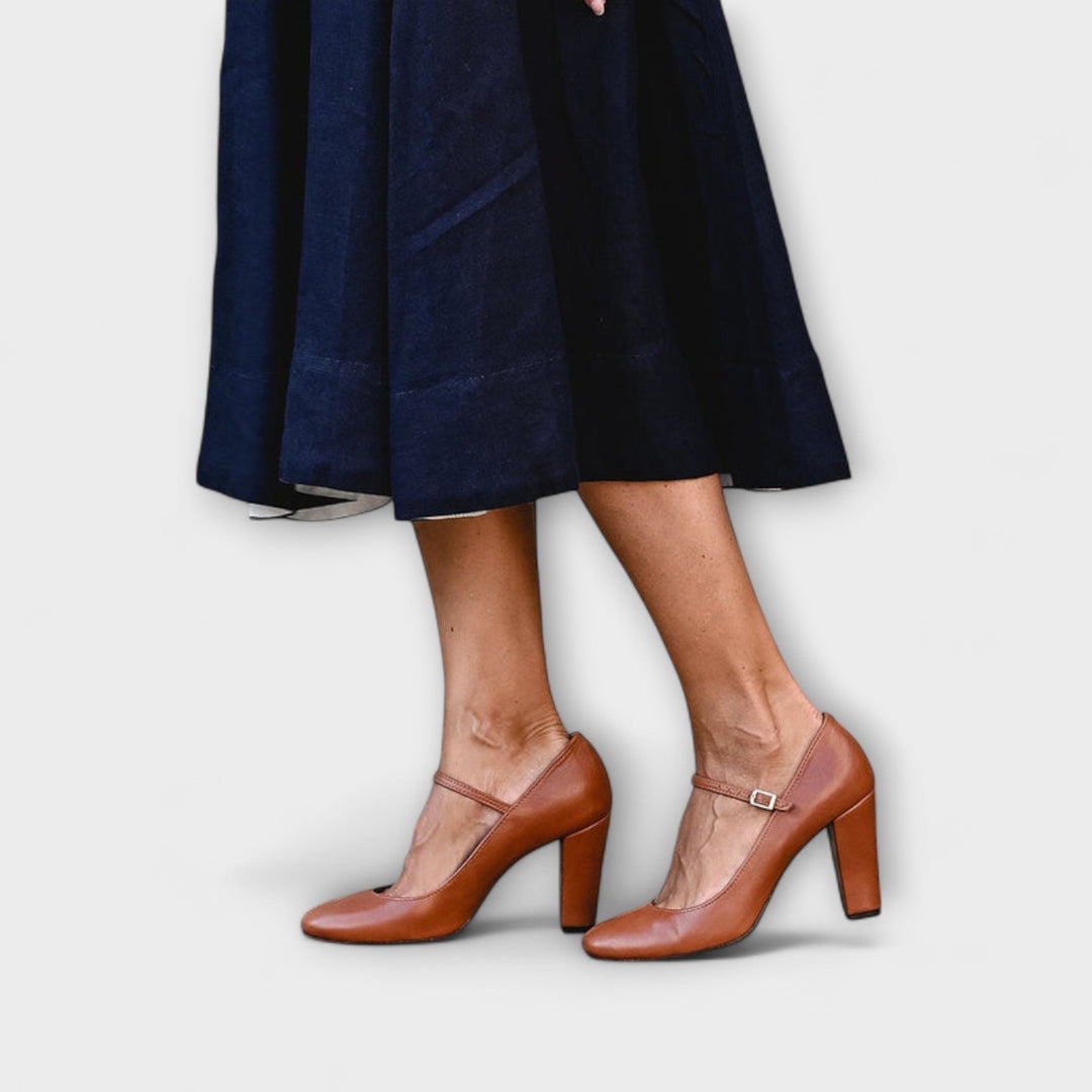 Magdaléna Eleganckie Tenisówki Mary Jane Luksusowo Wyściełane