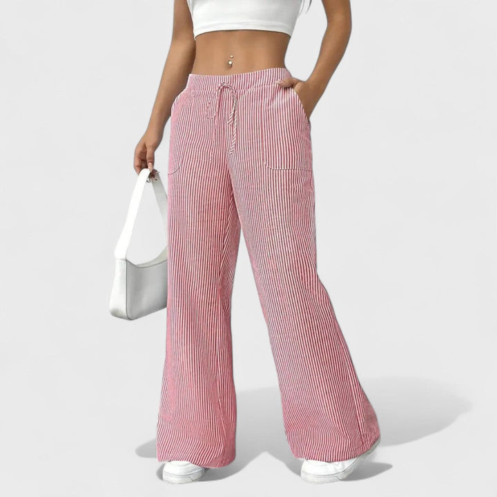 Dominique - Wygodne Szerokie Spodnie