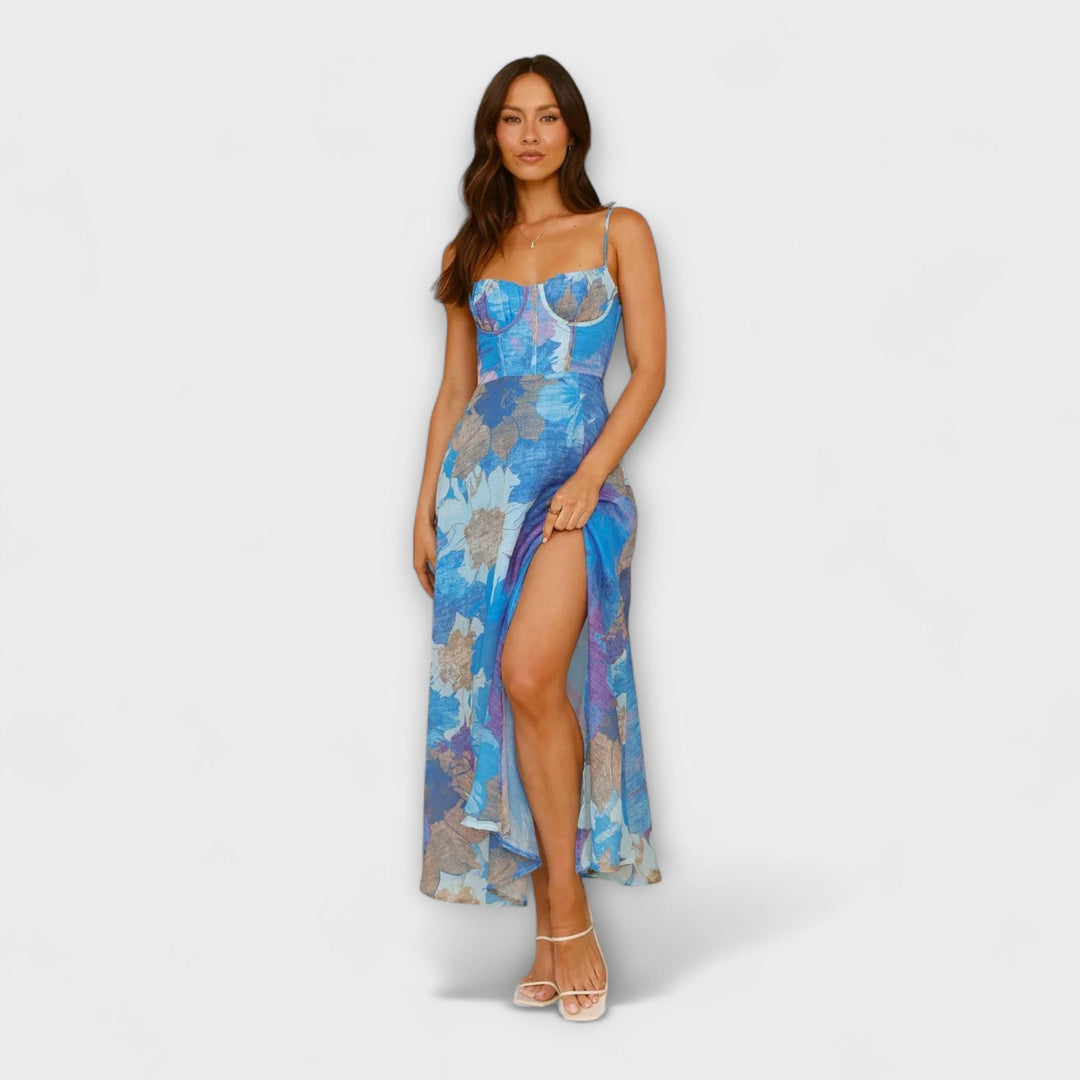 Audrey - Sukienka w kwiatowy wzór dla kobiet - Stylowa i atrakcyjna