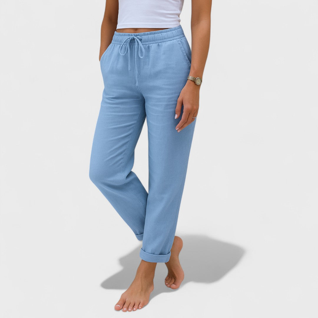 Klára - lniane Spodnie Stretch