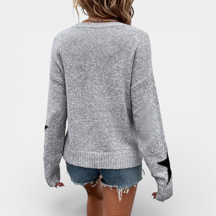 Małgorzata – Oversize sweter w gwiazdy