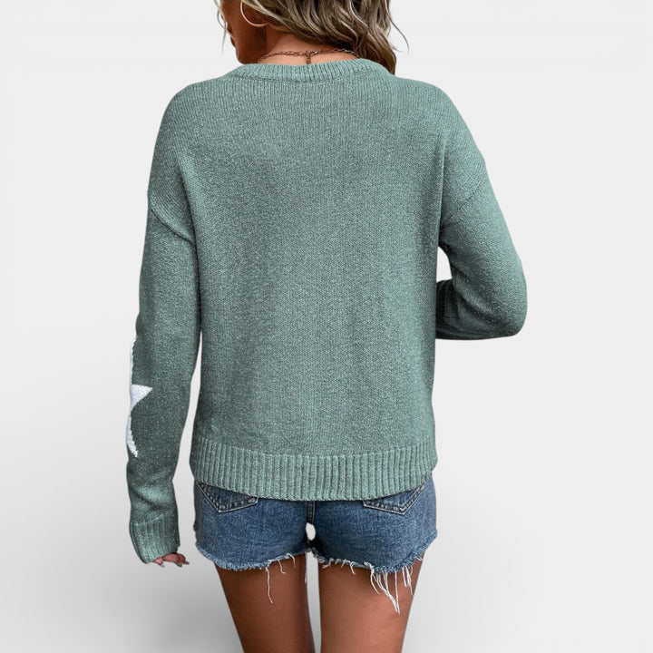 Małgorzata – Oversize sweter w gwiazdy