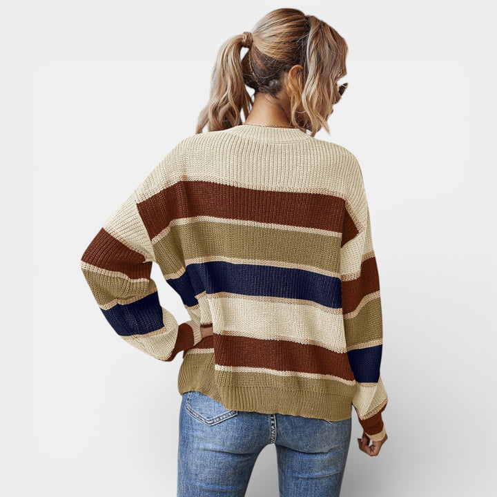 Nadzieja – Sweter w paski z luźnym krojem