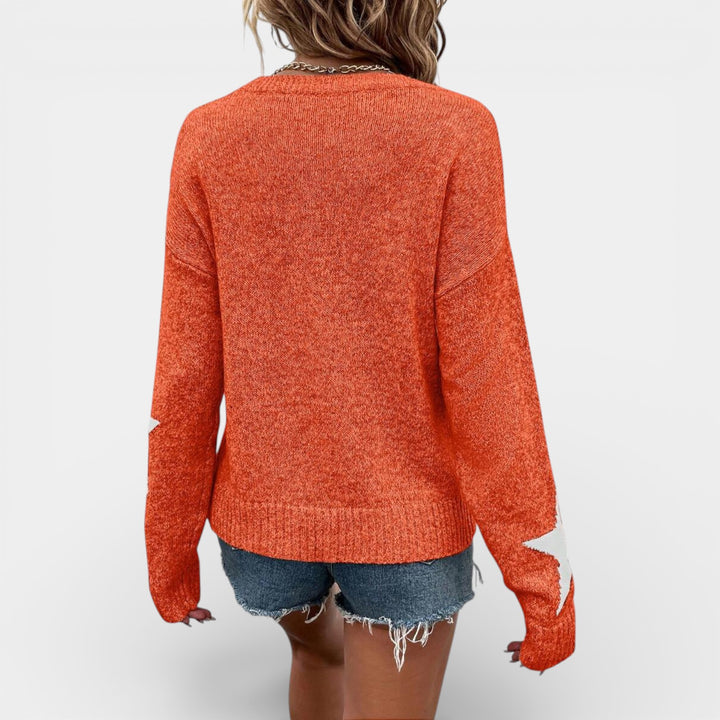 Małgorzata – Oversize sweter w gwiazdy