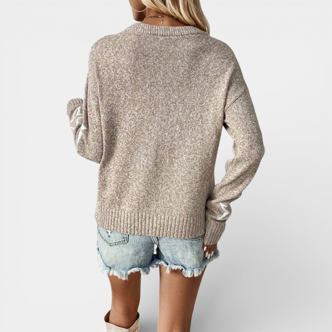 Małgorzata – Oversize sweter w gwiazdy