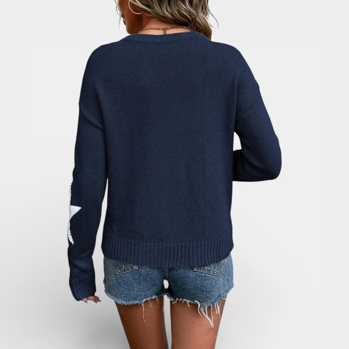 Małgorzata – Oversize sweter w gwiazdy