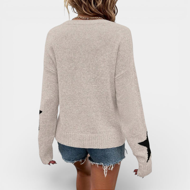 Małgorzata – Oversize sweter w gwiazdy