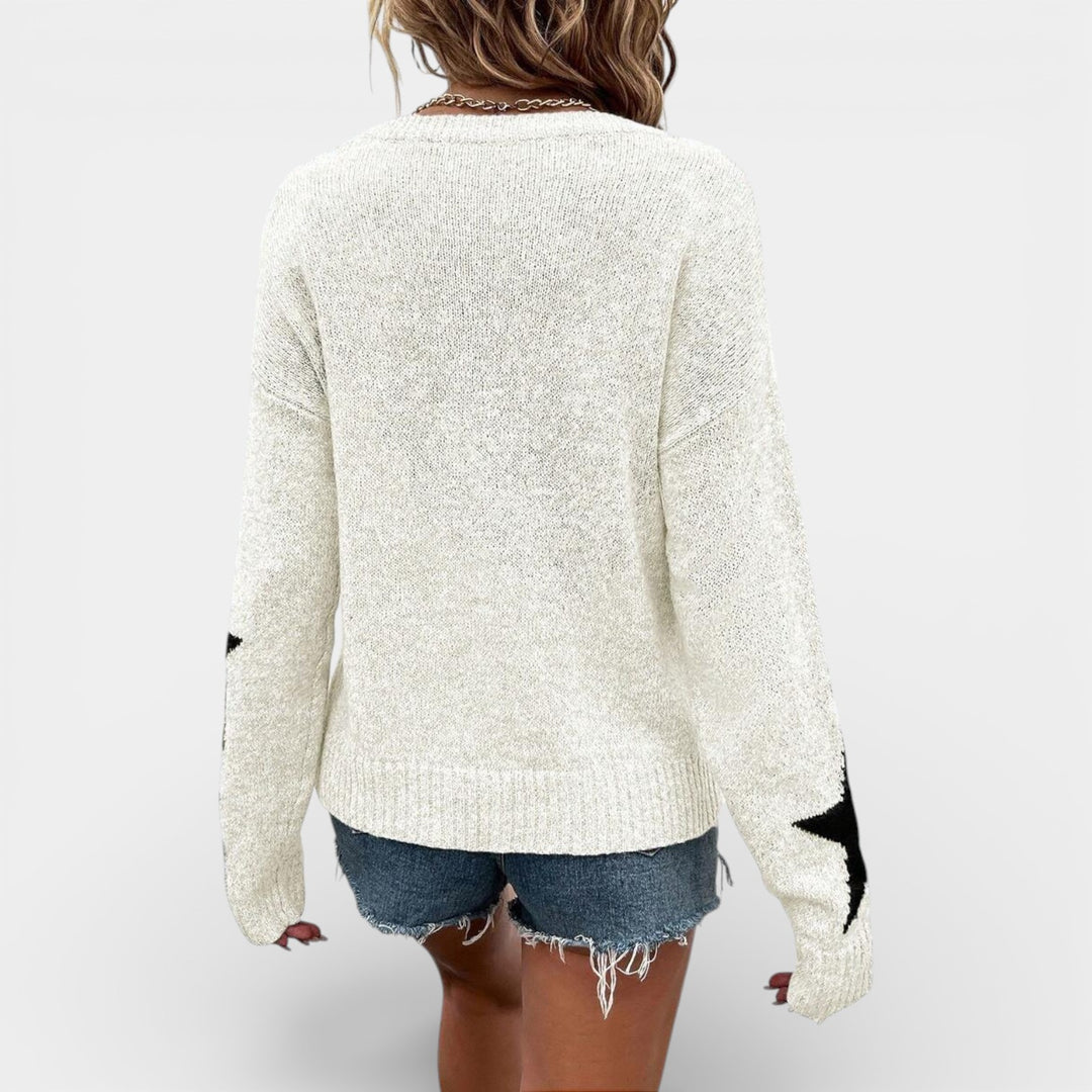 Małgorzata – Oversize sweter w gwiazdy