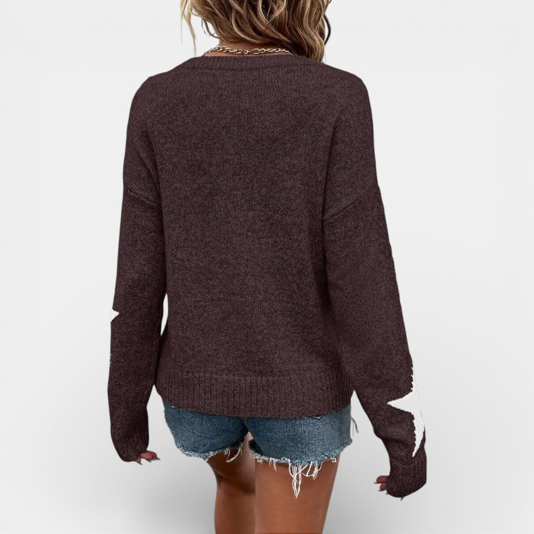 Małgorzata – Oversize sweter w gwiazdy