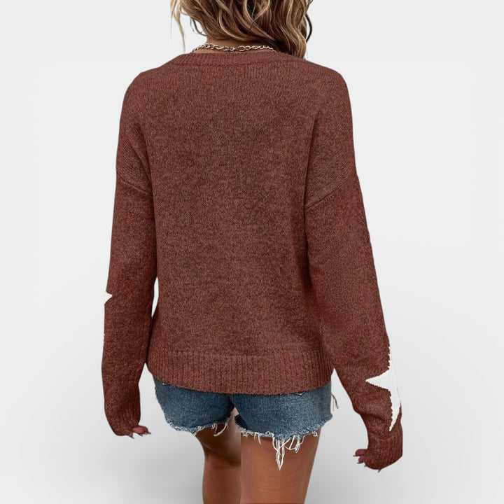 Małgorzata – Oversize sweter w gwiazdy