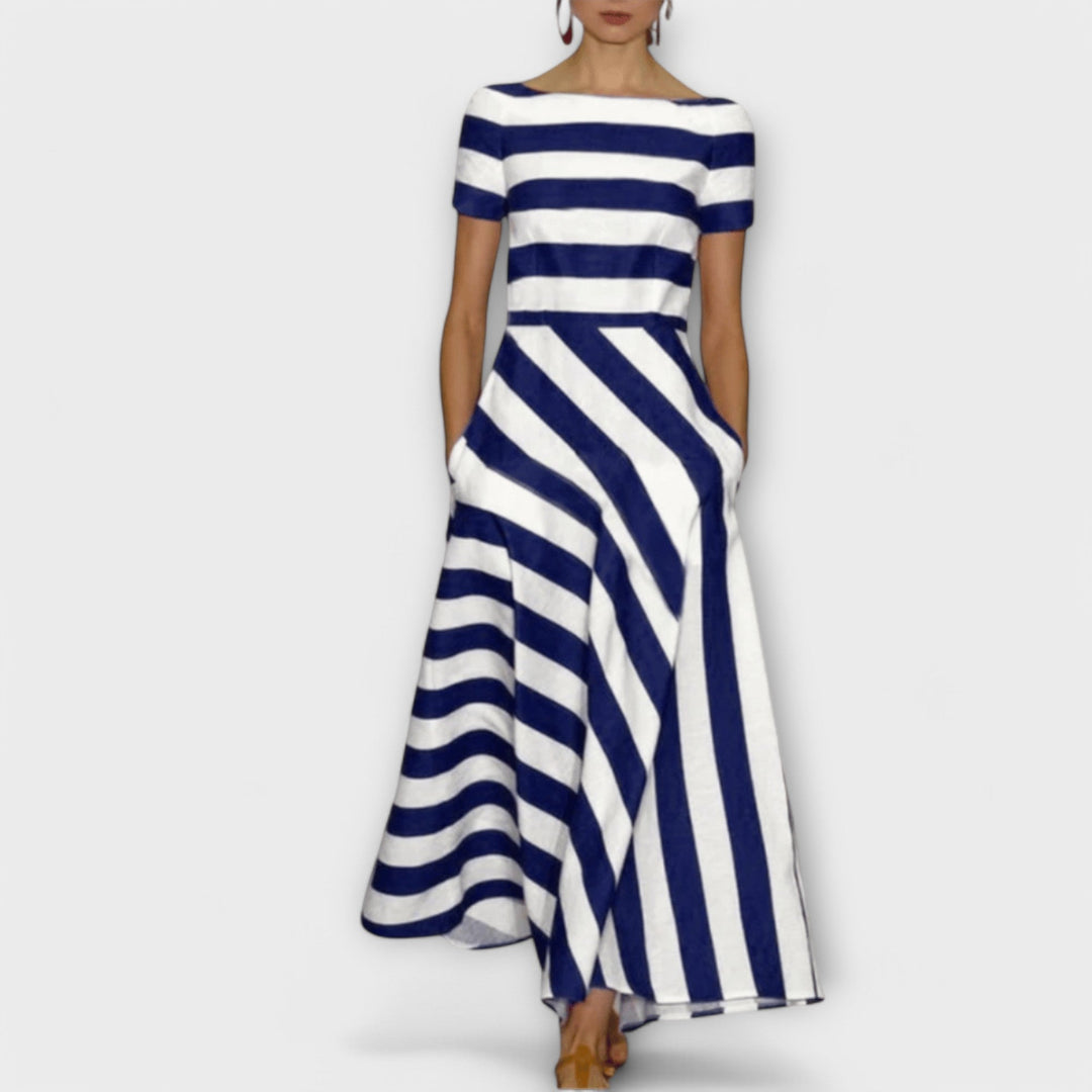 Janell - Paski Maxi Sukienka