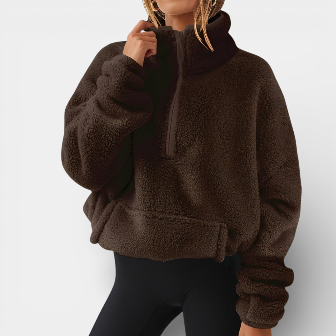 Milena – Polarowa bluza z półzamkiem
