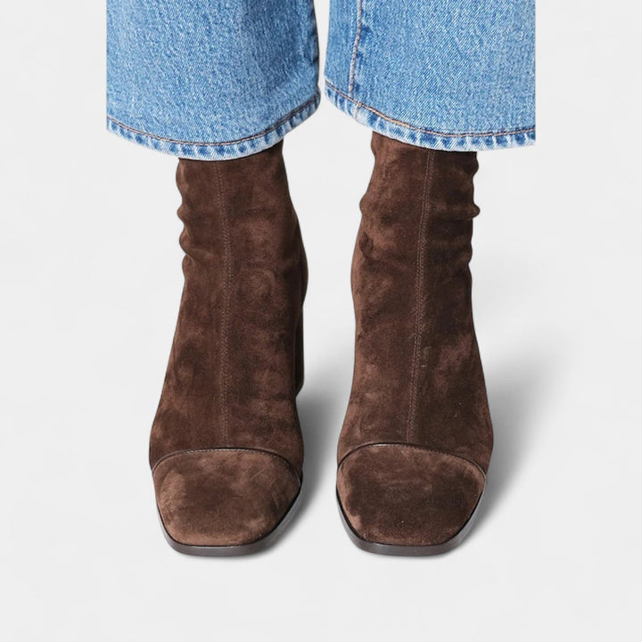 Lea – Eleganckie buty z kwadratowym noskiem i blokowym obcasem