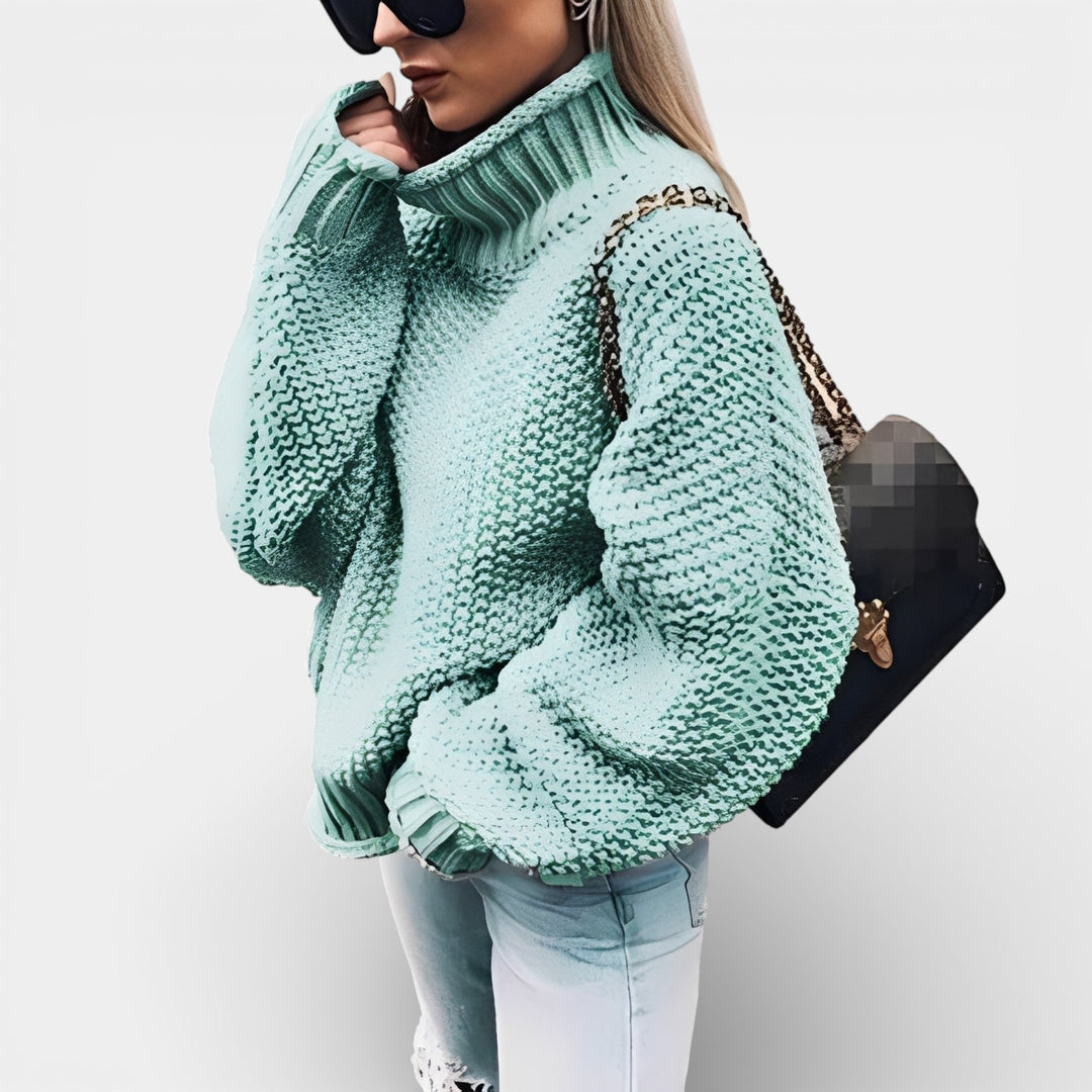 Helena – Ciepły sweter z grubym golfem