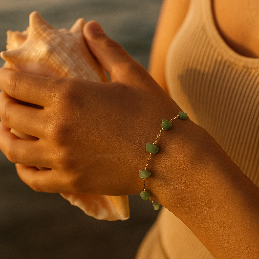 Dahlia | Bransoletka z wodnym fragmentem