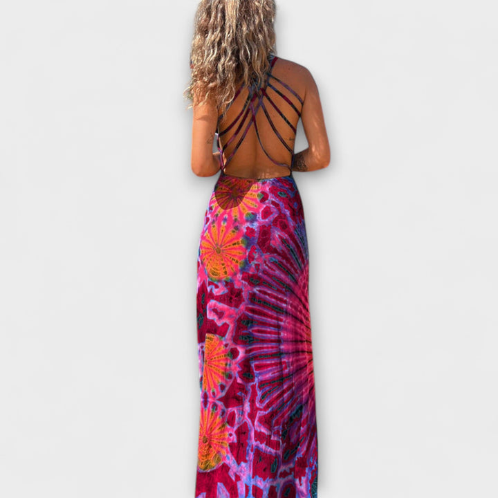 Ronja - La Bamba Tie-Dye Print Maxi Sukienka