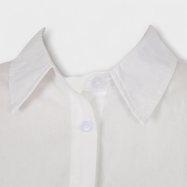 Indie - Białe plisowane sukienki z długim rękawem