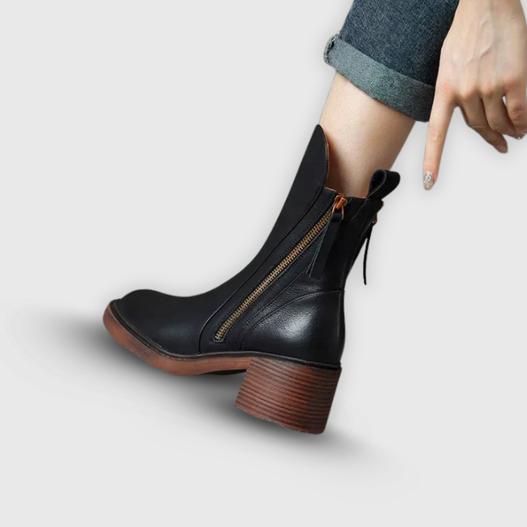 Grazia – Eleganckie botki na stabilnym obcasie