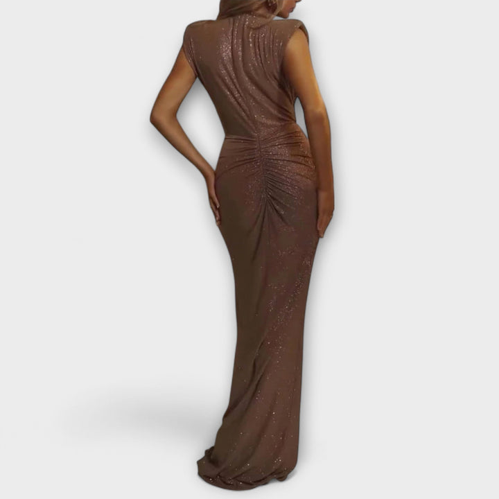 Thea - Maxi sukienka z głębokim dekoltem w kształcie V