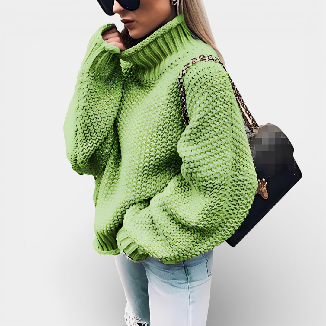 Helena – Ciepły sweter z grubym golfem