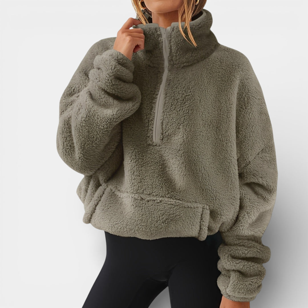 Milena – Polarowa bluza z półzamkiem
