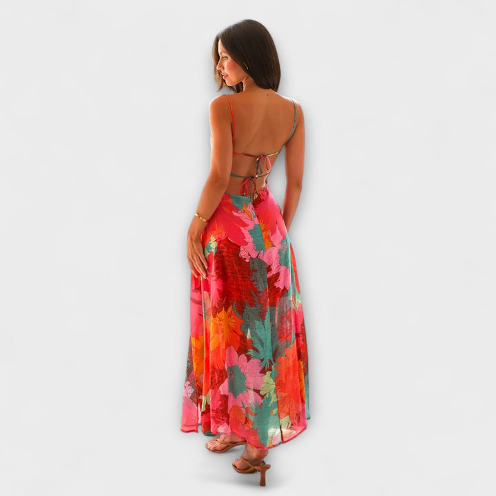 Audrey - Sukienka w kwiatowy wzór dla kobiet - Stylowa i atrakcyjna