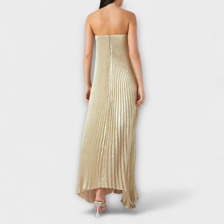 Michelle - Maxi sukienka Sweetheart w pomarańczowe kwiaty