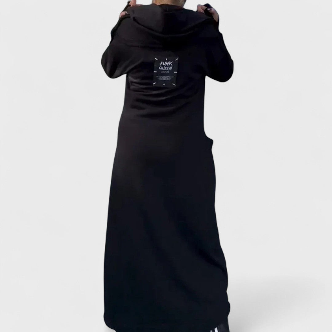 Mana - Długa bluza z kapturem i zamkiem w lekkim i oddychającym materiale