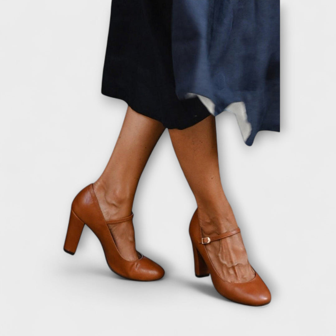 Magdaléna Eleganckie Tenisówki Mary Jane Luksusowo Wyściełane