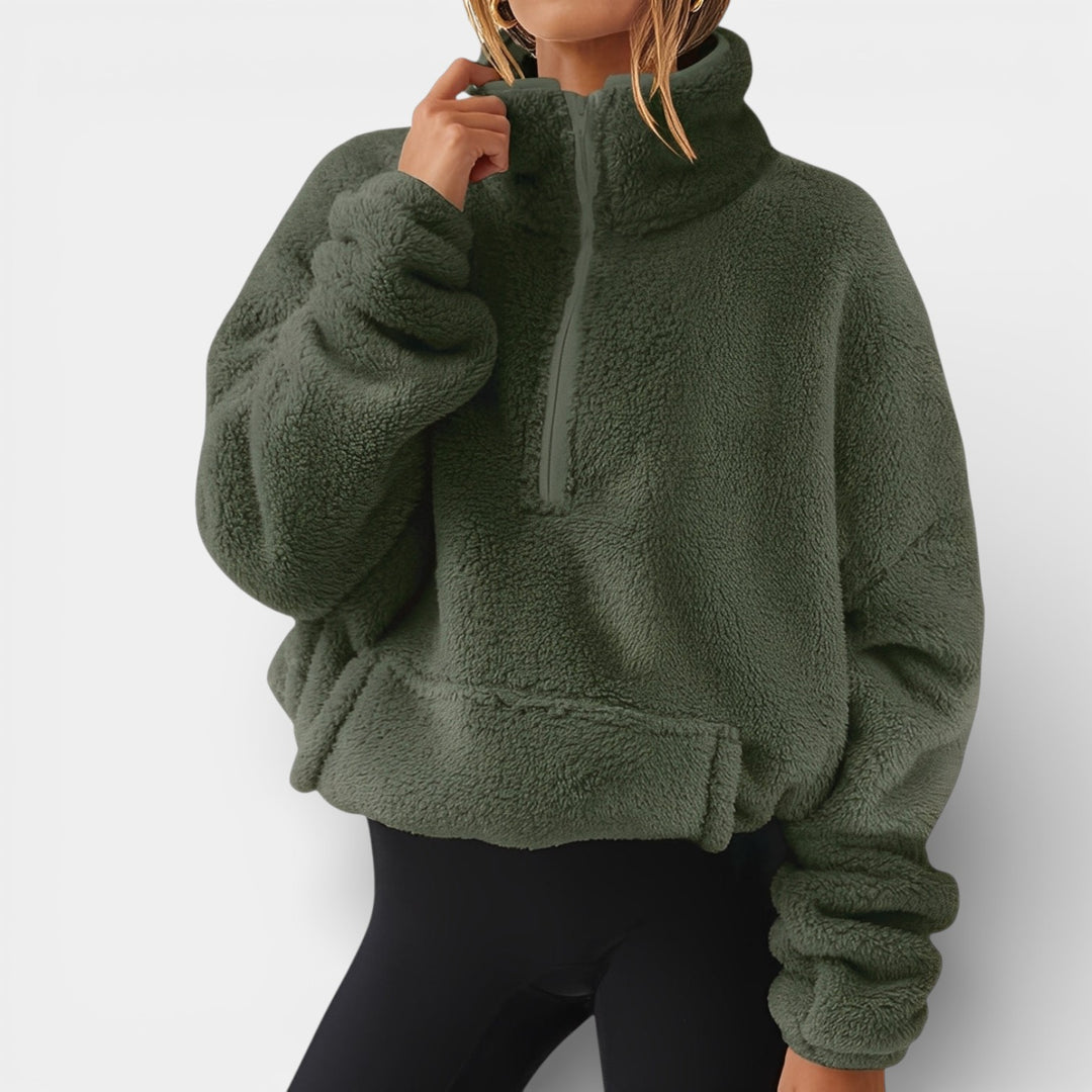 Milena – Polarowa bluza z półzamkiem