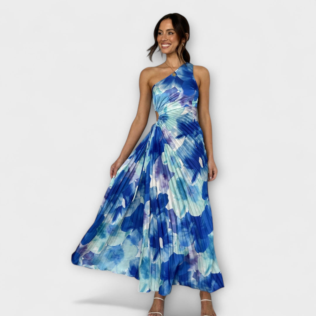 Sienna - Elegancka Sukienka Maxi z Wycięciem