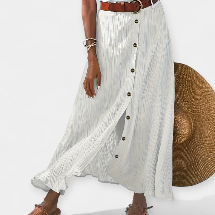 Klára - Półprzezroczysta midi spódnica z rozcięciem