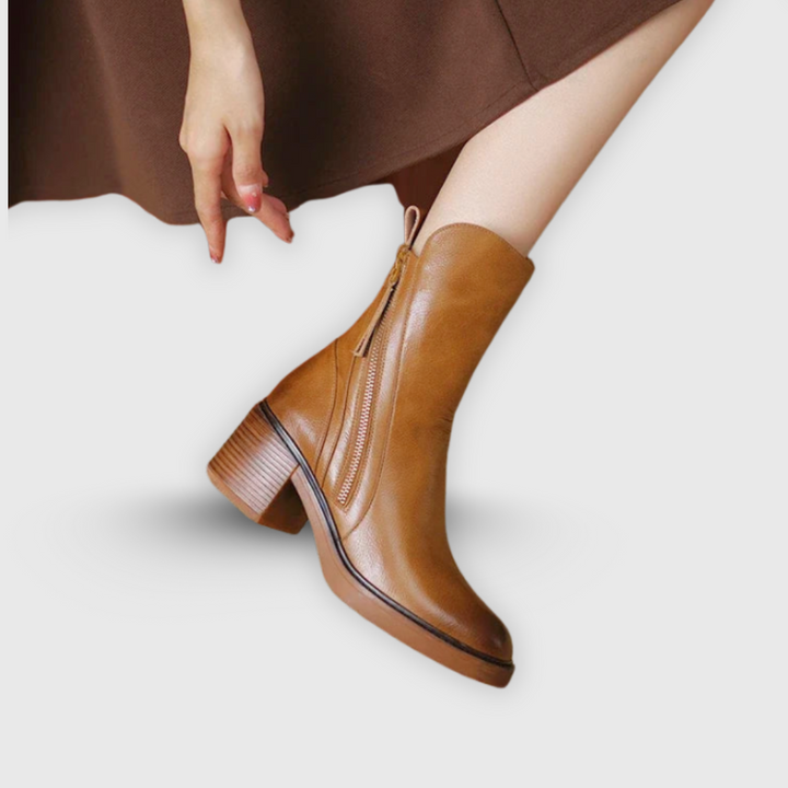 Grazia – Eleganckie botki na stabilnym obcasie