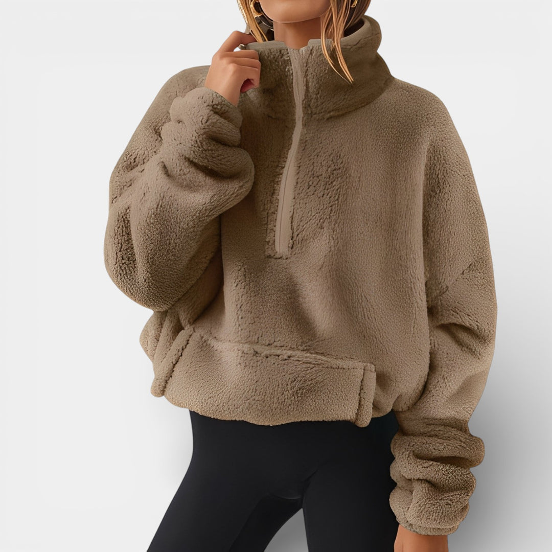 Milena – Polarowa bluza z półzamkiem