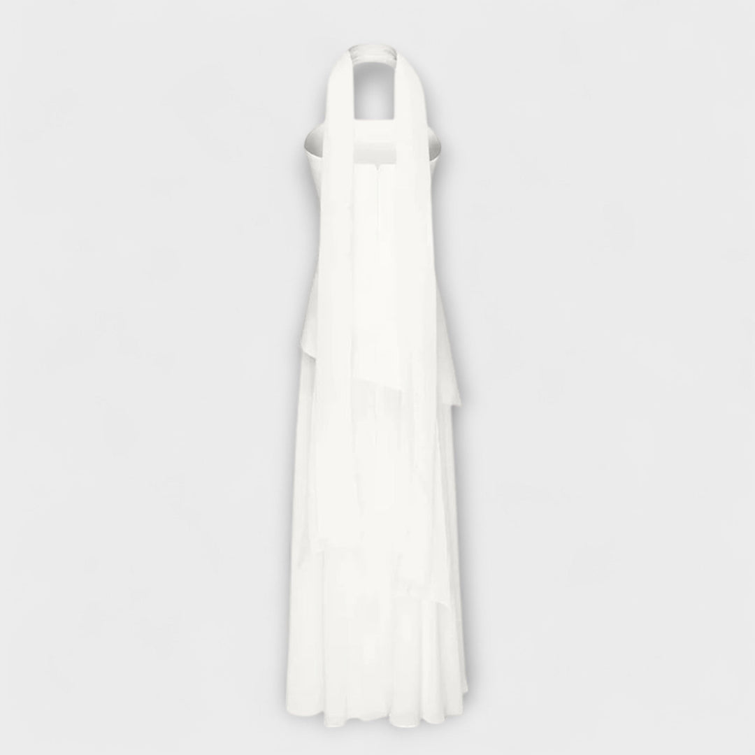 Goldie - Maxi Sukienka z Chiffonu