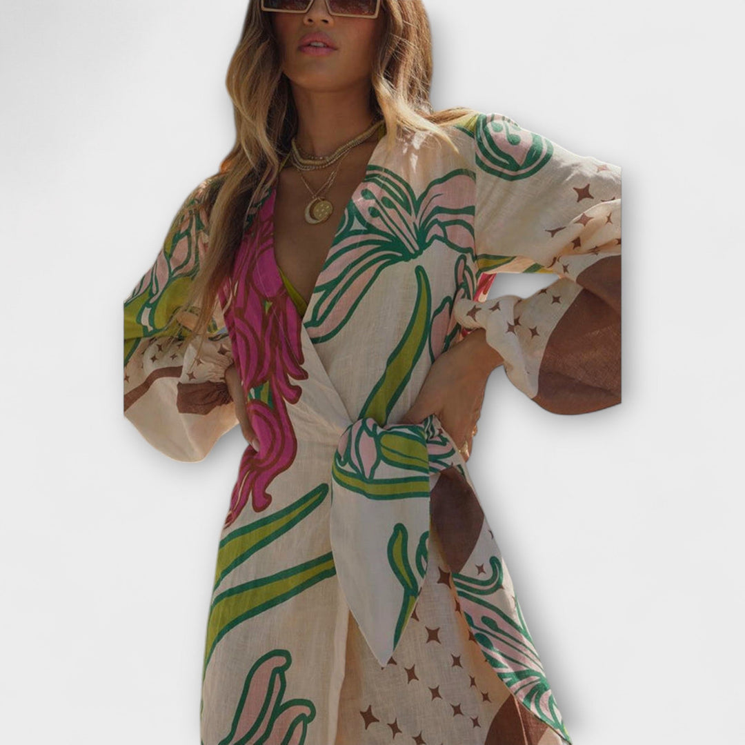 Tracey - Maxi sukienka z wiązaniem