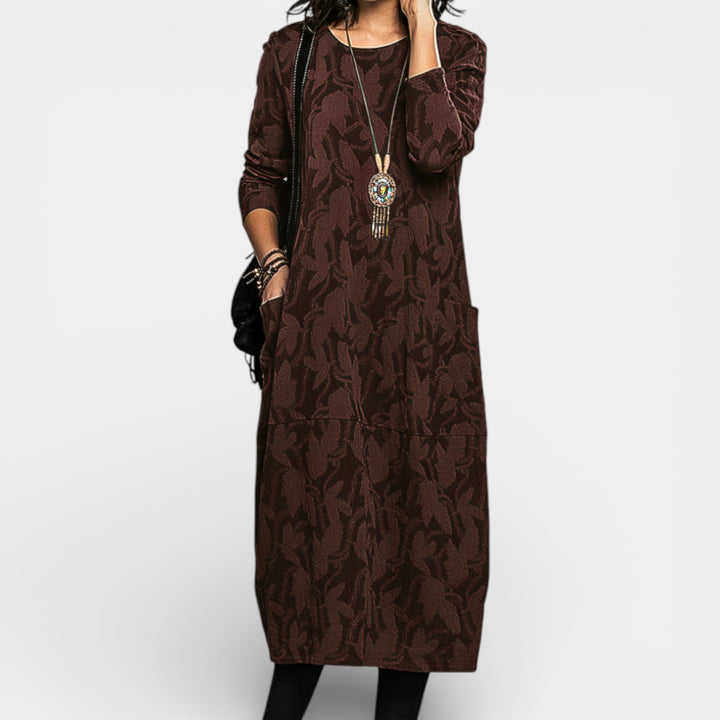 Alicja – Elegancka sukienka zimowa z długim rękawem