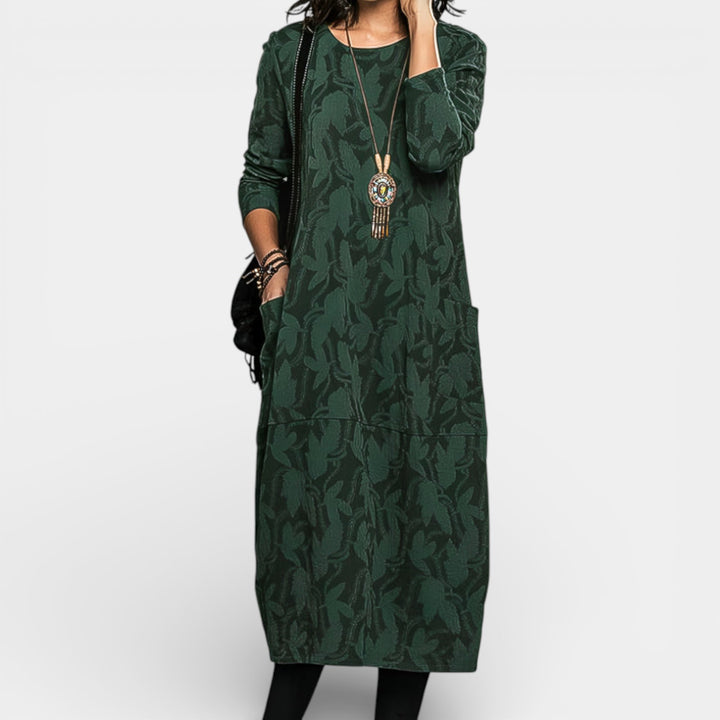 Alicja – Elegancka sukienka zimowa z długim rękawem