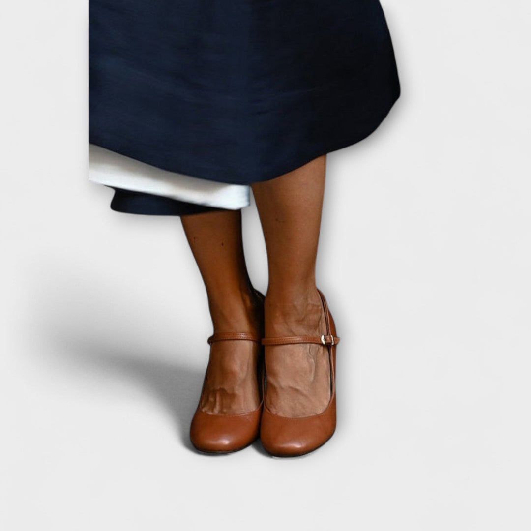 Magdaléna Eleganckie Tenisówki Mary Jane Luksusowo Wyściełane