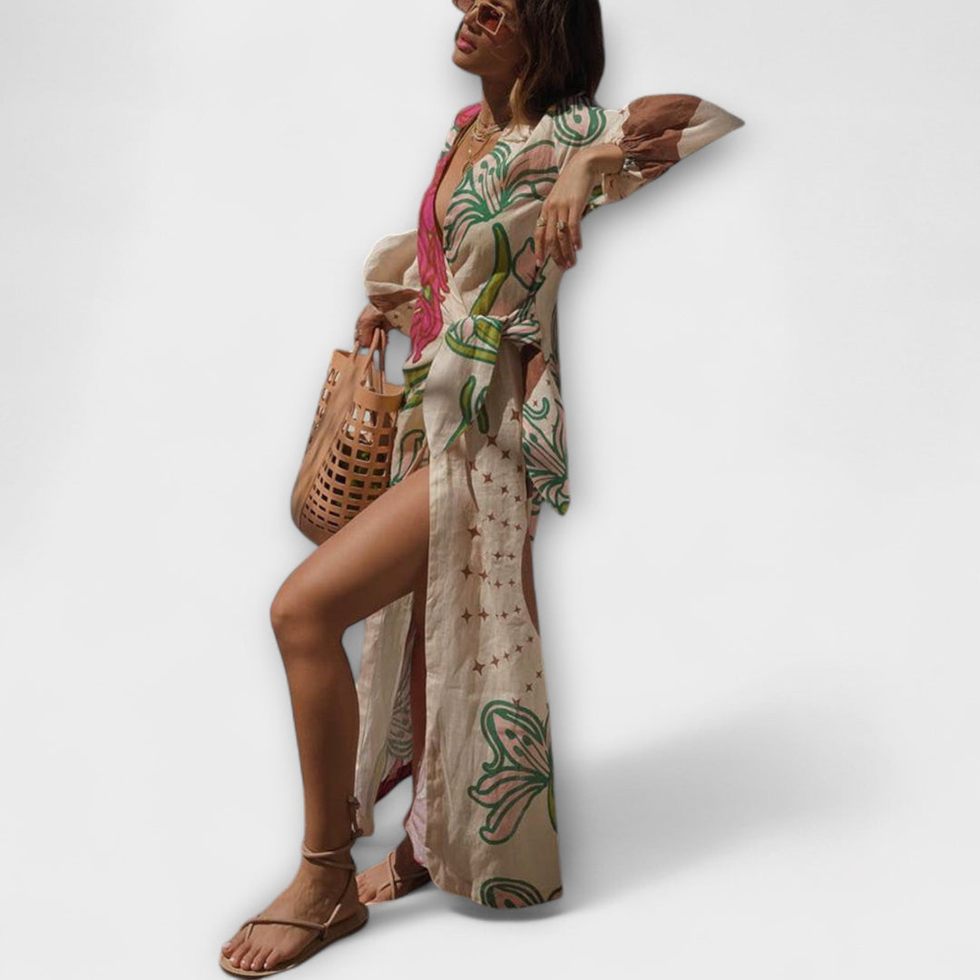 Tracey - Maxi sukienka z wiązaniem