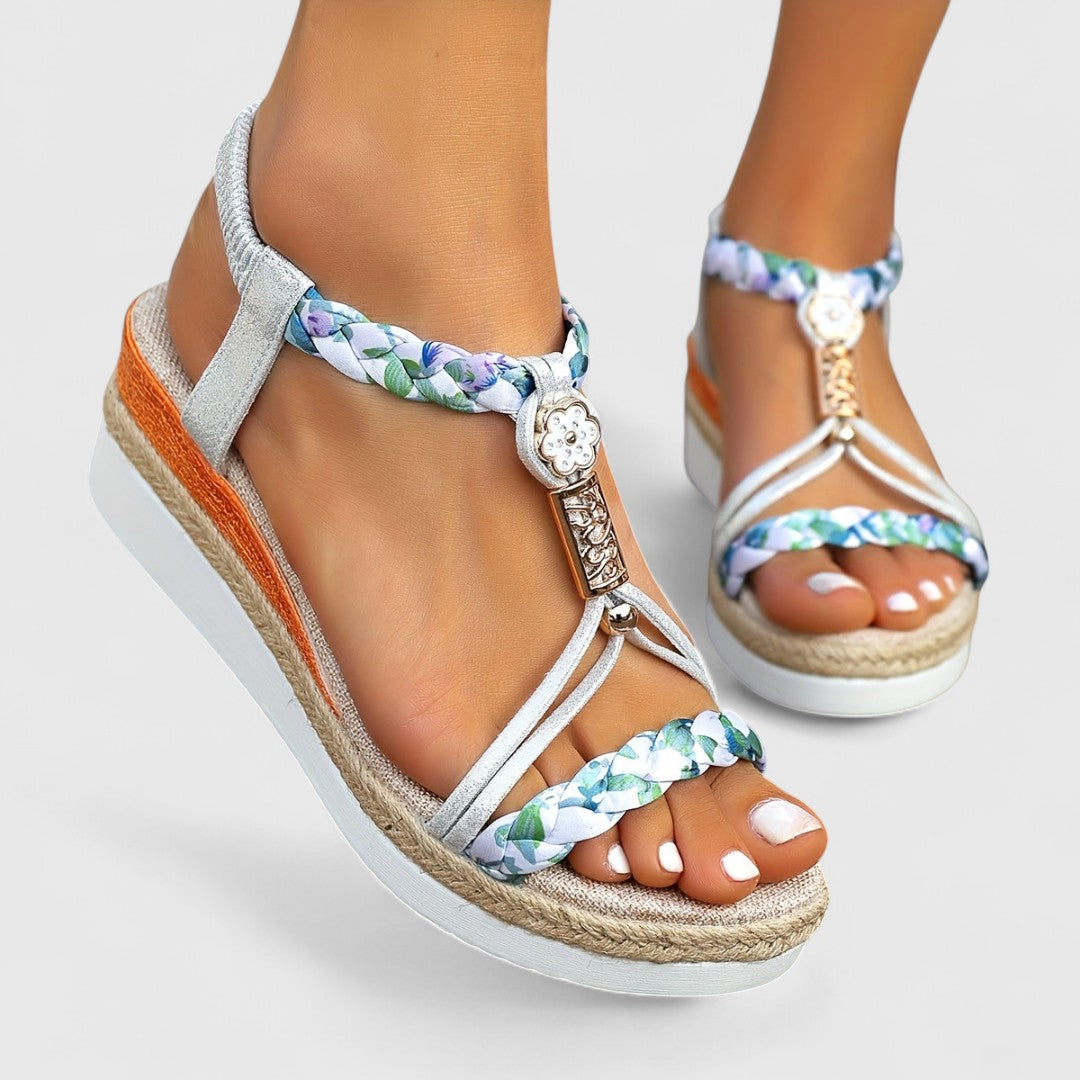 Lenka - Wygodne sandały na koturnie