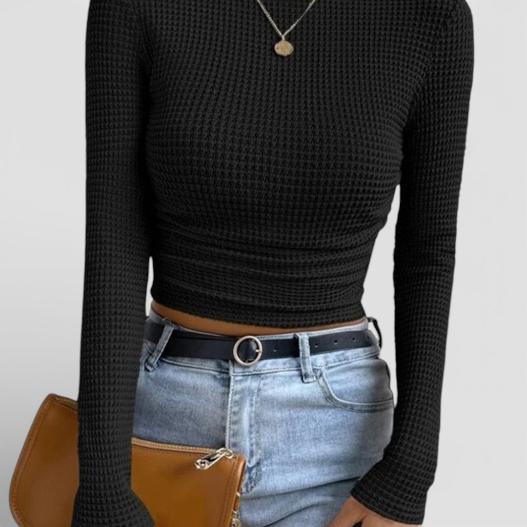 Liwia – Slim pulower z wafelowym splotem