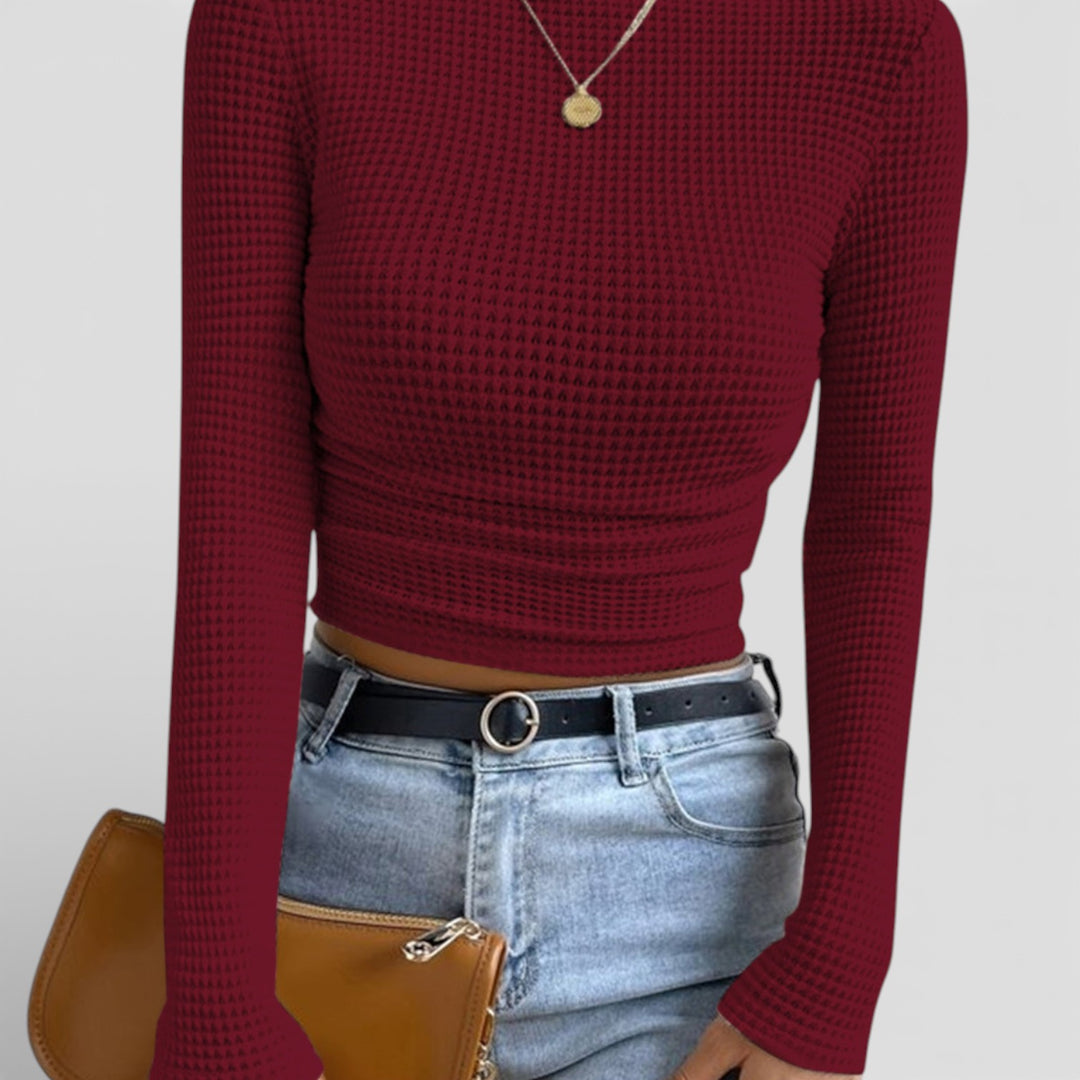 Liwia – Slim pulower z wafelowym splotem
