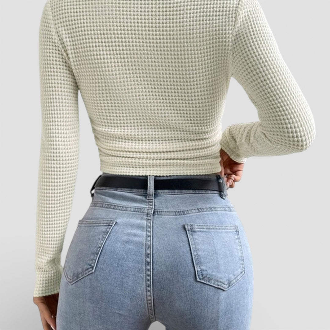 Liwia – Slim pulower z wafelowym splotem