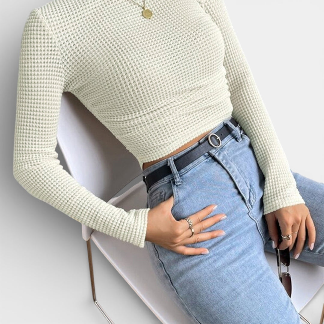 Liwia – Slim pulower z wafelowym splotem