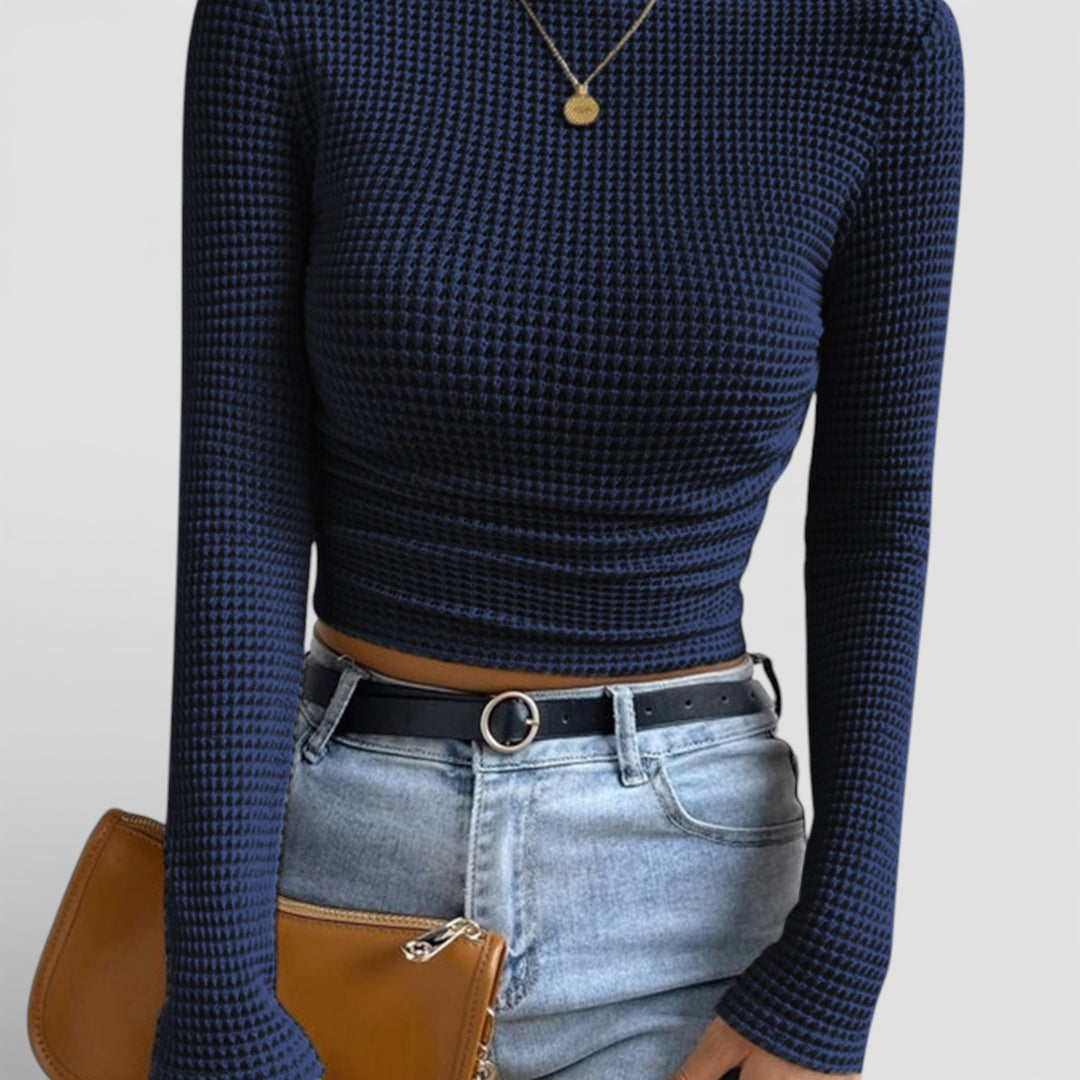 Liwia – Slim pulower z wafelowym splotem