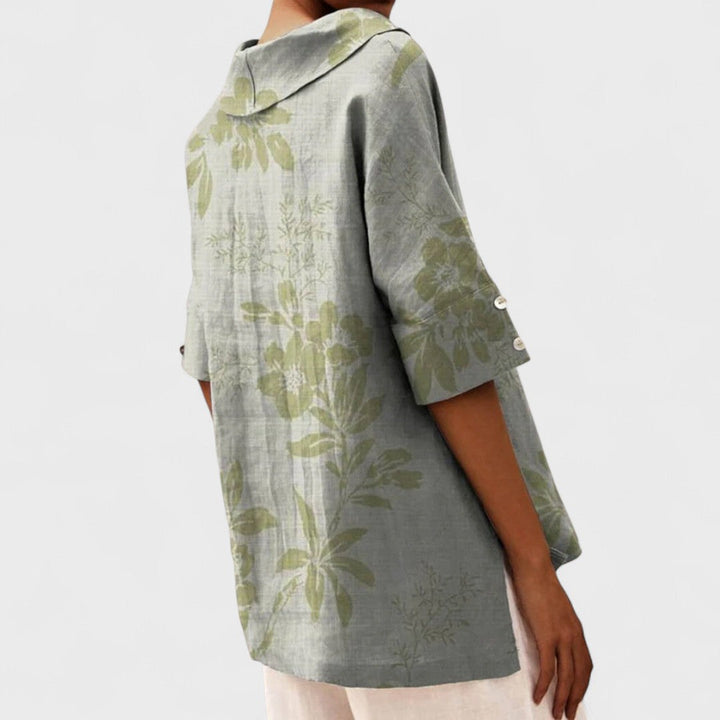 Lenka - Elegancki top z dekoltem w kształcie V