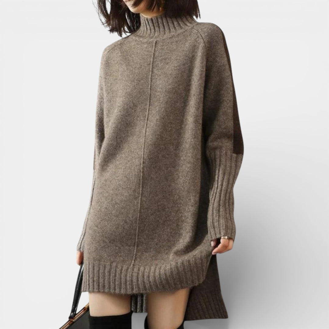 Irena – Dzianinowa sukienka swetrowa z golfem