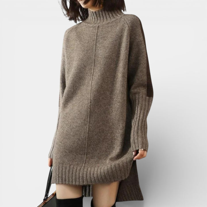 Irena – Dzianinowa sukienka swetrowa z golfem