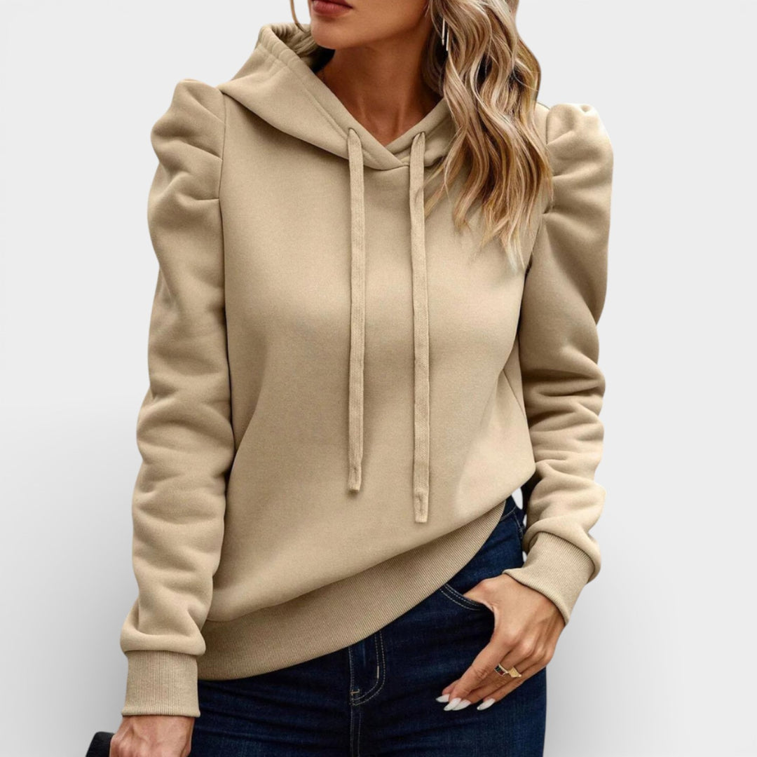 Hania – Bluza z kapturem i marszczonymi rękawami